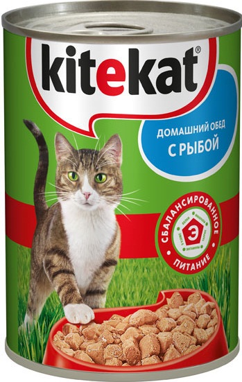 Консервированный корм для кошек KiteKat 