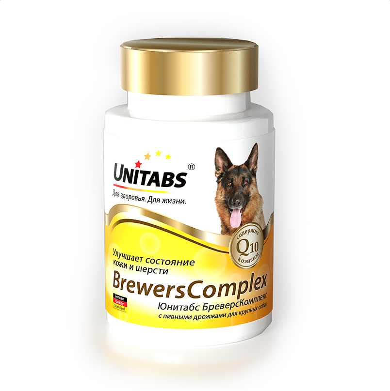 Unitabs BrewersComplex для улучшения состояния кожи и шерсти для крупных собак