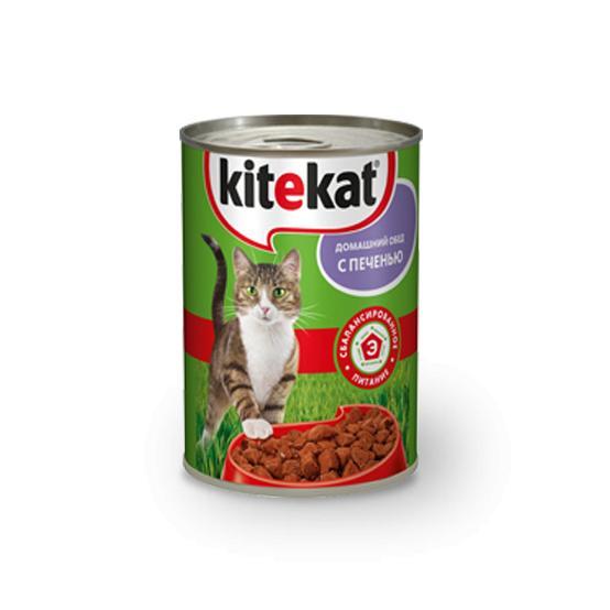 Корм для кошек Kitekat домашний обед с печенью.