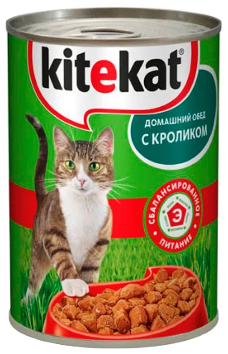 KiteKat  Консервированный корм для кошек  со вкусом кролика