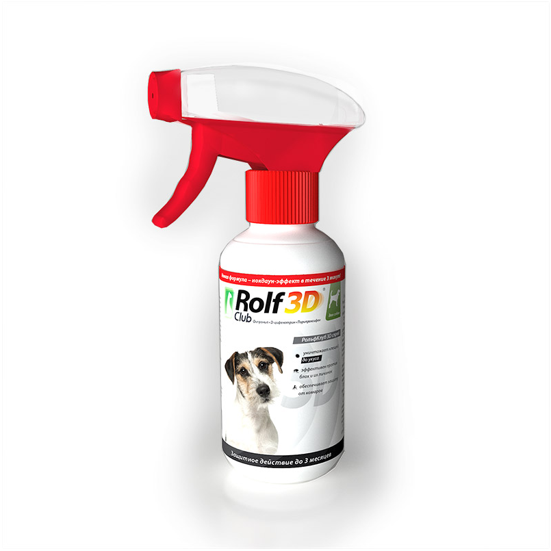 RolfClub 3D спрей от клещей и блох для собак